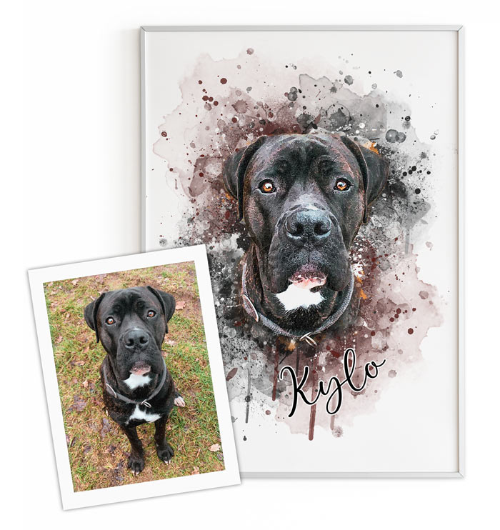 Your Dog as Watercolor Portrait