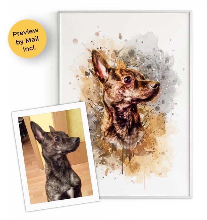 Your Dog as Watercolor Portrait