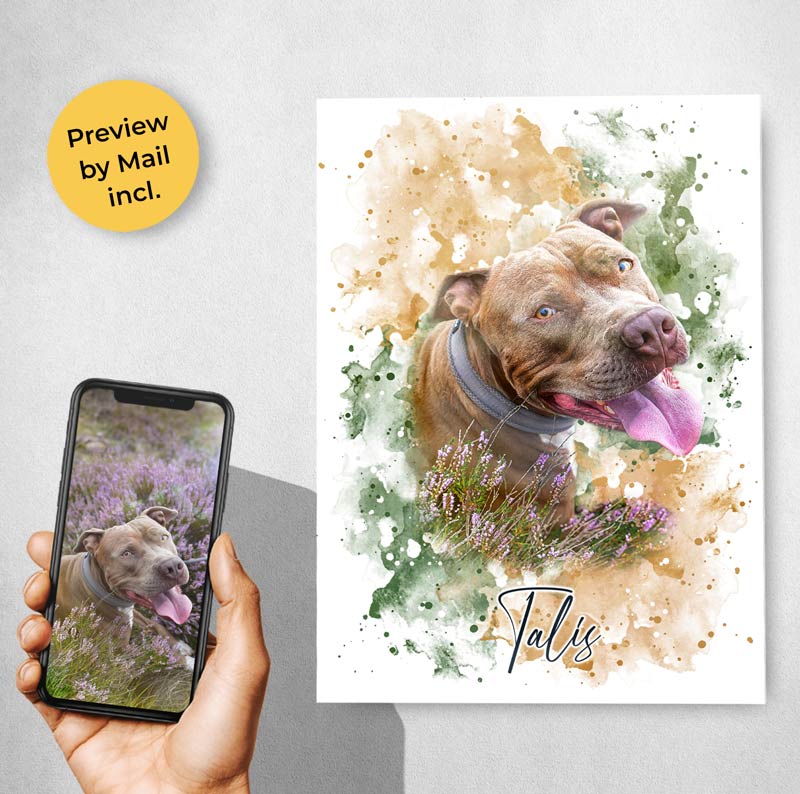 Your Dog as Watercolor Portrait