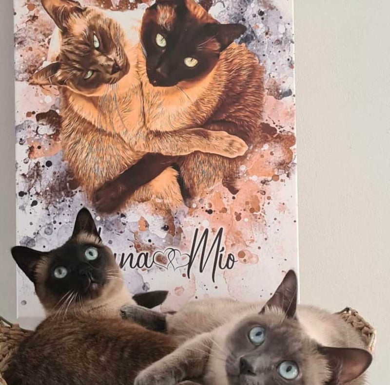 Your Cat as Watercolor Portrait