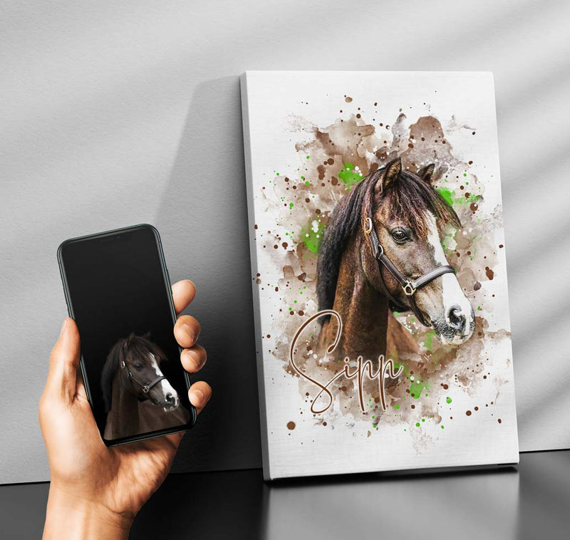 Your Horse as Watercolor Portrait