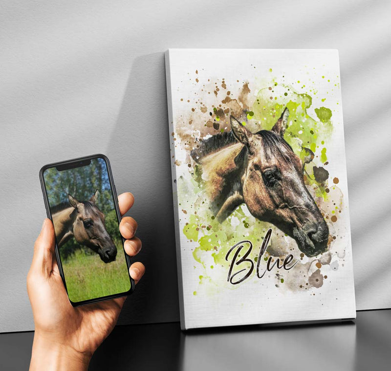 Your Horse as Watercolor Portrait