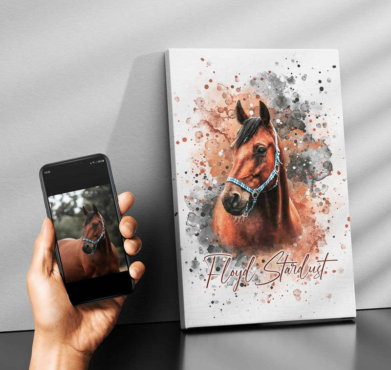 Your Horse as Watercolor Portrait