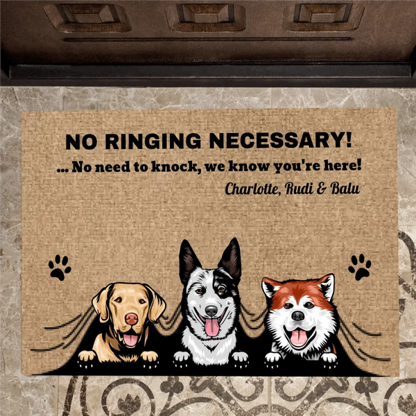 No Ringing Necessary - Personalised doormat