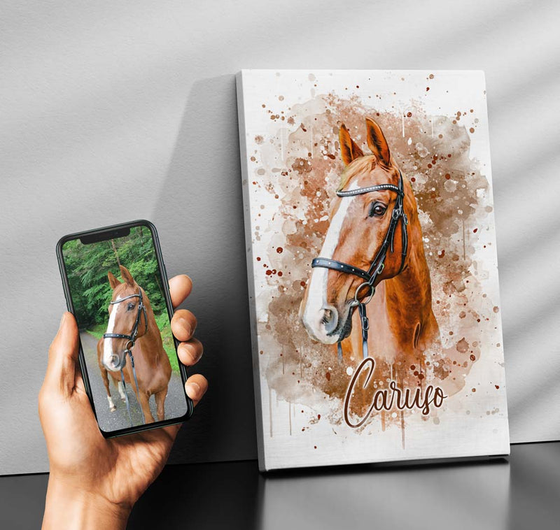 Your Horse as Watercolor Portrait