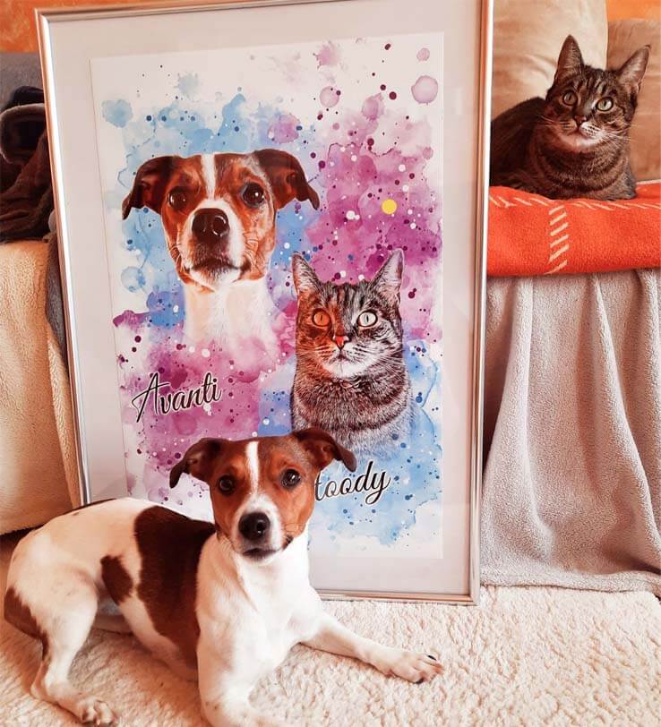 Your Pet as Watercolor Portrait