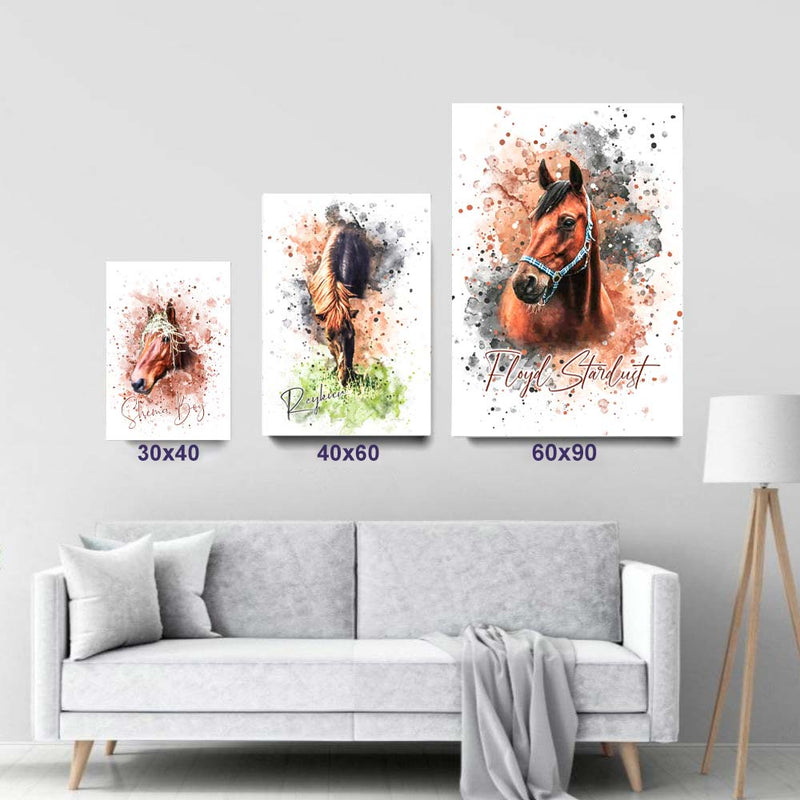 Your Horse as Watercolor Portrait